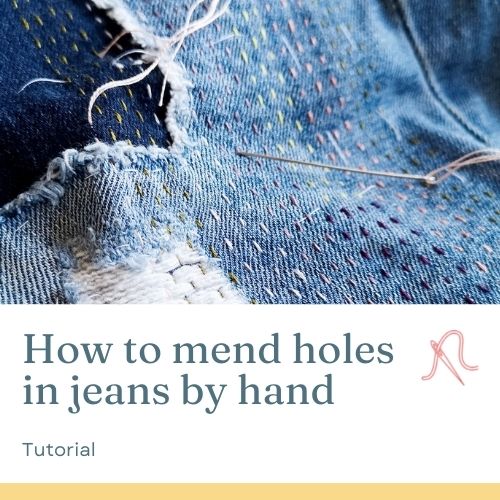 Come riparare i buchi nei jeans a mano tutorial