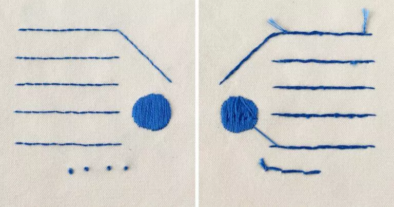 Come iniziare e terminare i punti di ricamo
