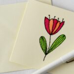 Come realizzare biglietti ricamati a mano + Schema PDF gratuito per biglietti di auguri per la festa della mamma o per il compleanno