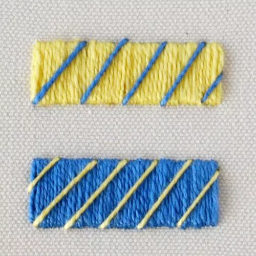 Punto di raso montato