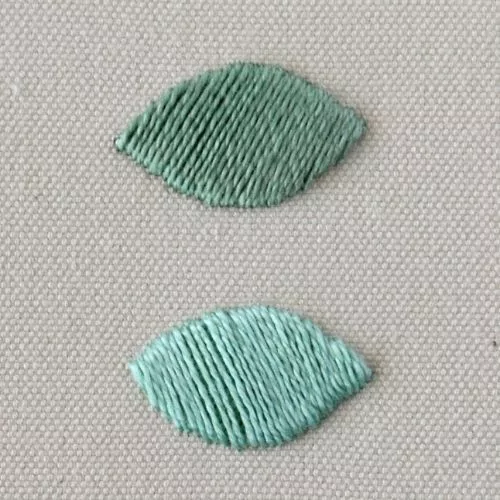 Punto di raso imbottito