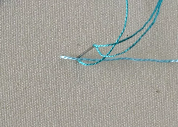 Underside Couching Stitch step 4