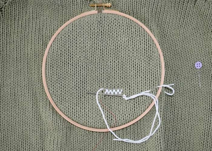 Duplicate Stitch Embroidery - row 1