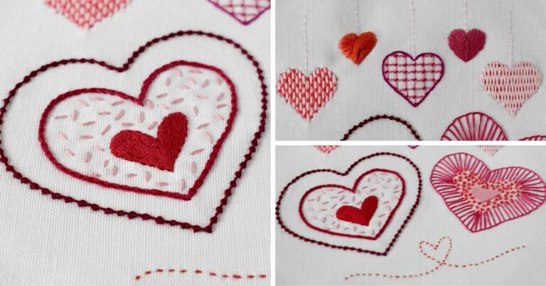 Come ricamare i cuori: un tutorial di ricamo a mano di San Valentino