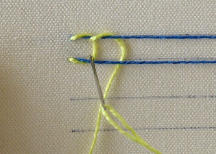 Sinhalese Chain Stitch Step 7