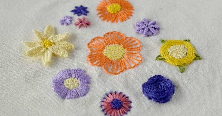 Tutorial di ricamo floreale per principianti immagine principale