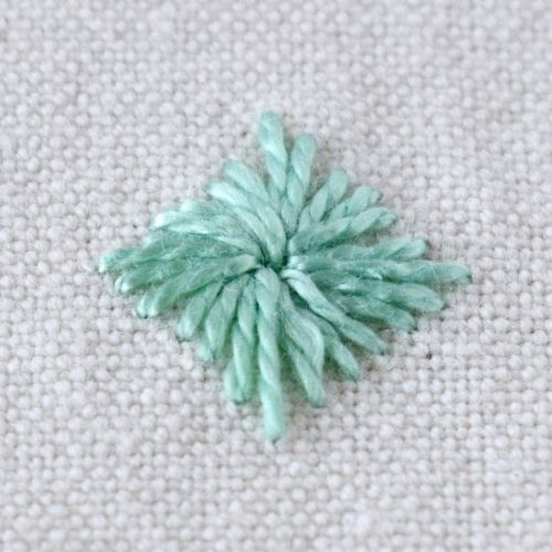 Punto asola a diamante