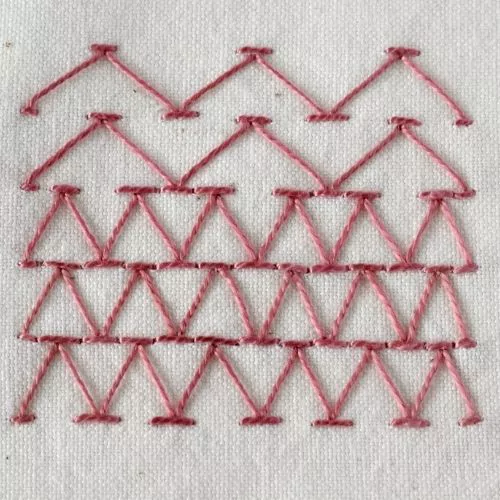 Riempimento con punto Chevron