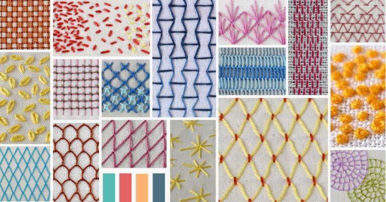 Punti di riempimento aperti per riempimenti leggeri e ariosi nel ricamo a mano moderno immagine di copertina