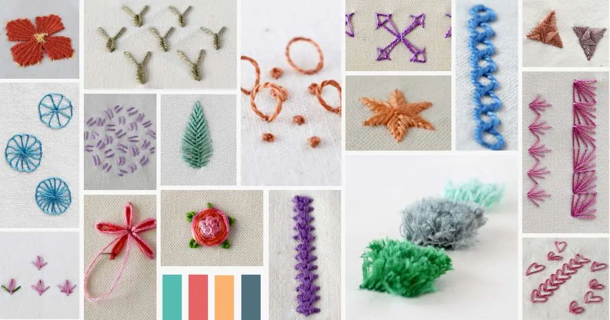 Punti di ricamo decorativi