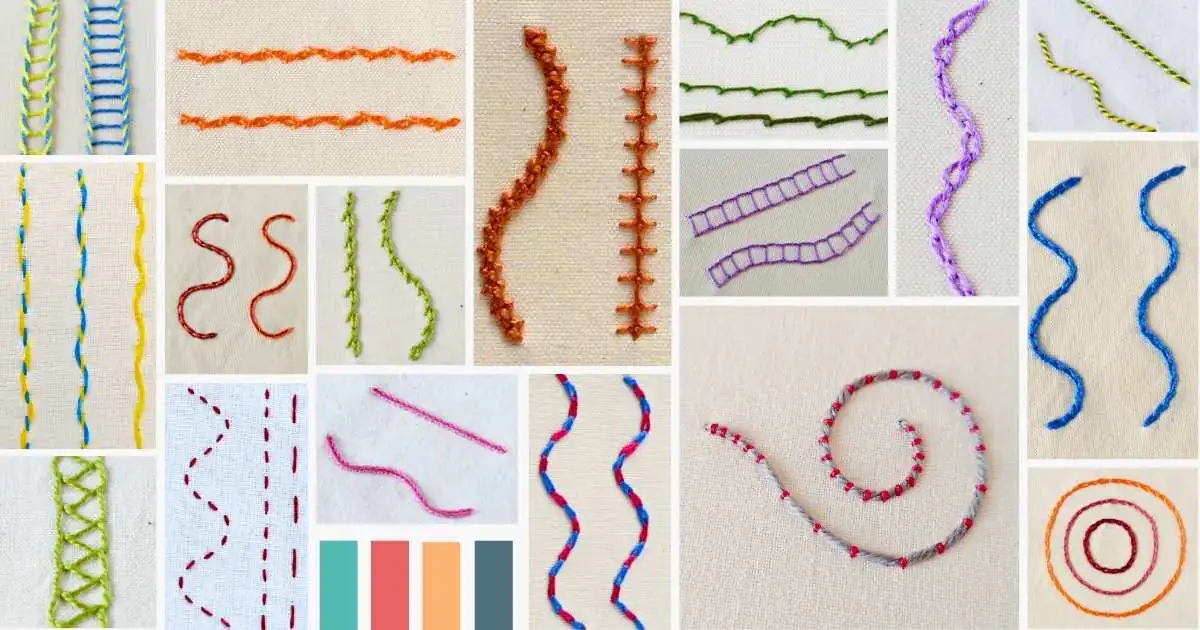 Punti di contorno per ricamo