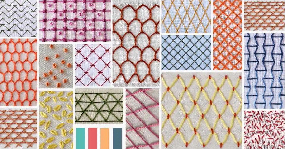 Punti di riempimento aperti per il ricamo