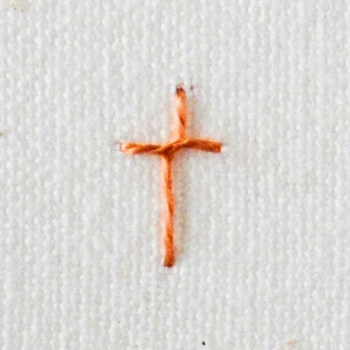 Punto Spada ricamo a mano immagine isolata del punto